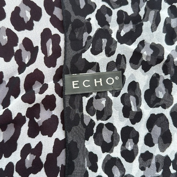 Leopard Print Silk Neck Scarf - Picture 6 of 6